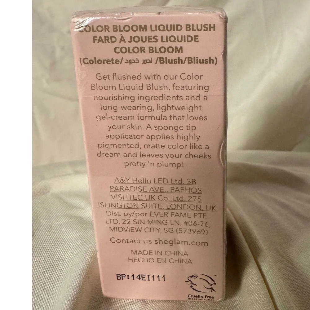 SHEGLAM Color Bloom Liquid Blush Love Cake Matte Pink 5.2ml New Sealed